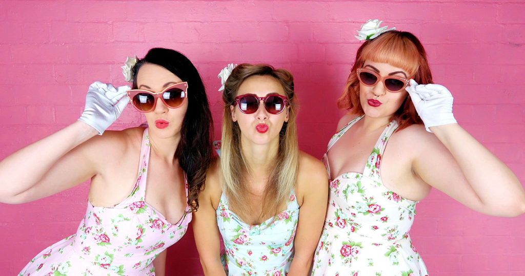 Marionettes - Pink wall 1940s Vintage Trio for hire Bristol
